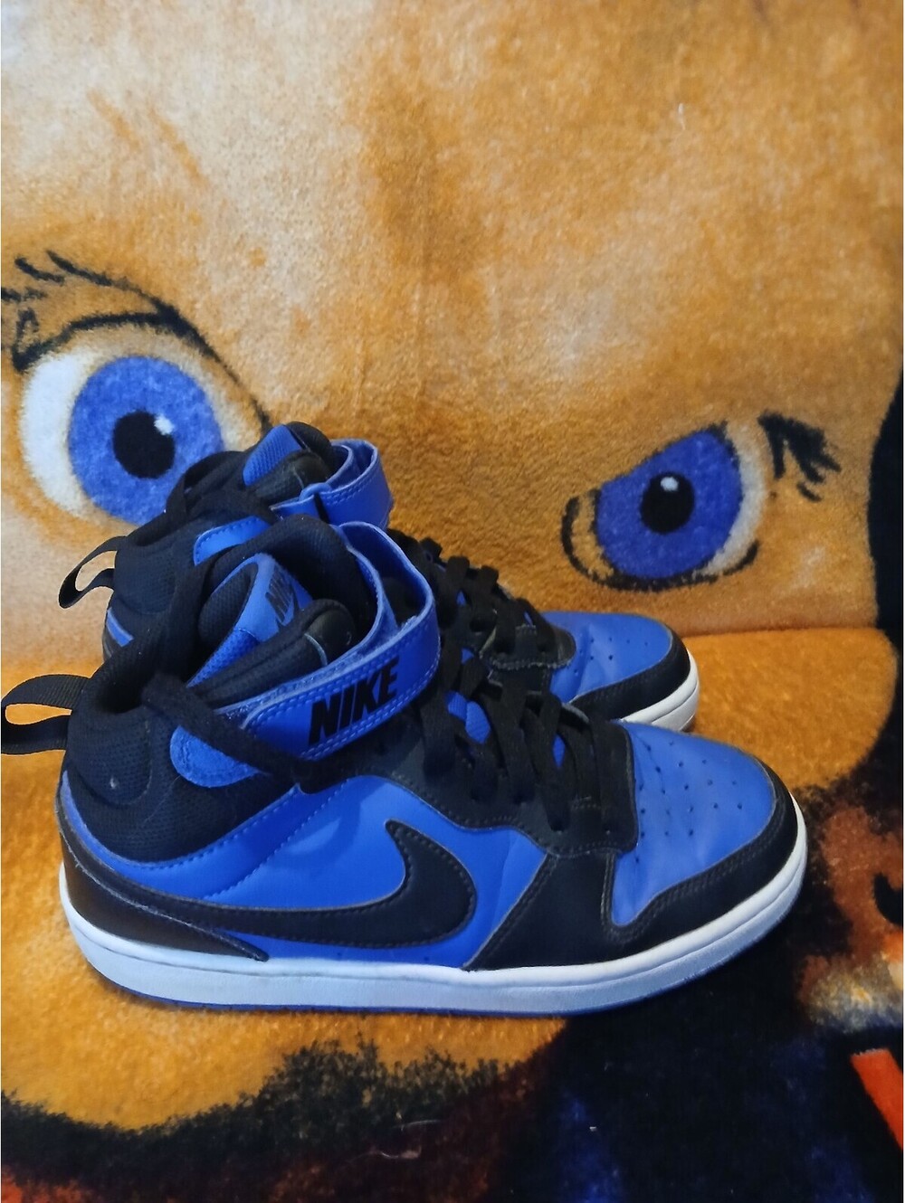 Nike High Top Sneakers Blue and Black Size 5Y